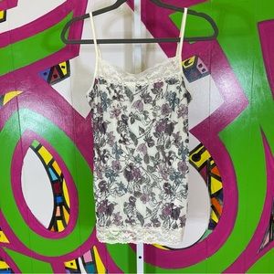 NWT Maurices, Spaghetti Strip Lacey Tank Top. Size Medium